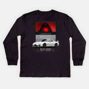 JDM RX7 Legend Kids Long Sleeve T-Shirt